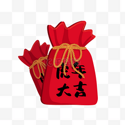 新年新春春节喜庆红色福袋包装袋