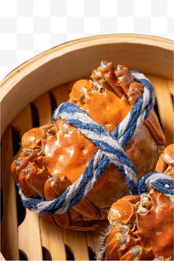 螃蟹美味图片_蒸笼里美味的大闸蟹