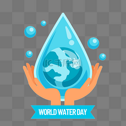 世界水资源日手托水滴