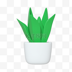 盆栽植物图片_3D盆栽植物绿植芦荟C4D立体