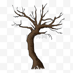 枯木为手图片_素描树干树枝线描