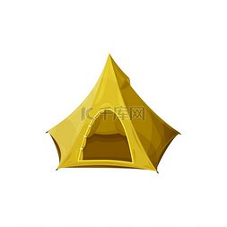 黄色的房子图标图片_防水露营帐篷隔离避难所圆顶隔离
