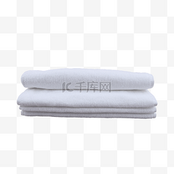 干净白色毛巾织物纯棉