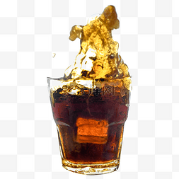可乐棕色饮料玻璃杯