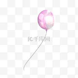 紫色庆祝图片_紫色水彩生日庆祝气球