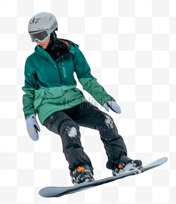 滑雪单人滑雪冬季人物