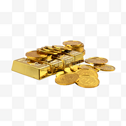 金色金条图片_金条黄金金块货币财富堆