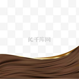 巧克力抽象波浪背景边框