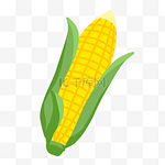 卡通水果蔬菜黄色玉米