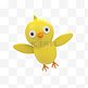 3D立体飞行黄色小鸟