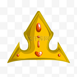 红黑玛瑙图片_红色玛瑙三角形卡通金色皇冠