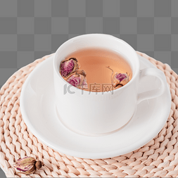 品茶茶图片_茶饮泡茶饮品花茶玫瑰花