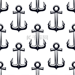 背景点缀装饰图片_复古海锚无缝图案用于航海旅行背