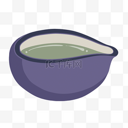 茶壶装饰画图片_紫色小茶碗日本茶壶和杯子