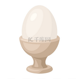 软煮鸡蛋在支架中的插图。