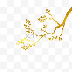 金箔鎏金植物桂花