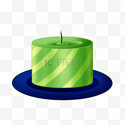 熏香盘子手工蜡烛绿色绘画创意图
