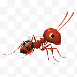 黑蚂蚁的奉献图片_扁平插画手绘免抠元素蚂蚁