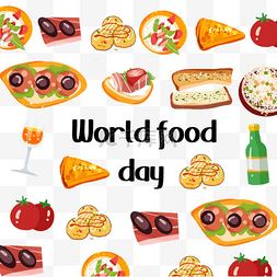 世界食物日干净质感食物彩色