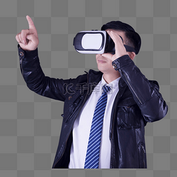 元宇宙人像图片_眼镜科技人像VR虚拟体验