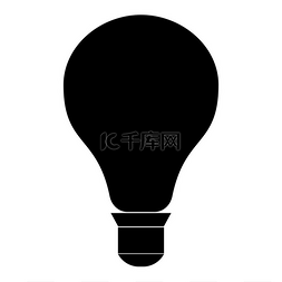 创意灯泡想法图片_灯泡黑色图标。灯泡图标。