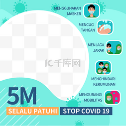 5m protokol kesehatan twibbon 社交媒体