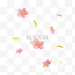 3DC4D立体漂浮花瓣花朵