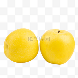 苹果免扣png图片_新鲜水果黄苹果