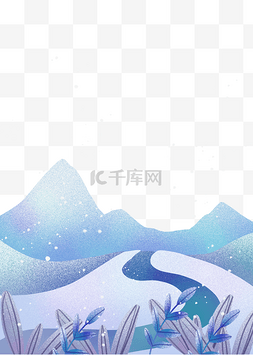 小河雪景图片_冬季大雪下雪节气冬天雪景小雪草