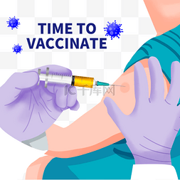 接种疫苗的时间医生正在注射疫苗