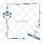 卡通机器人科技边框