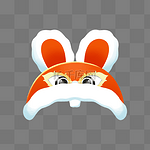 兔年虎头帽兔子帽子兔头帽