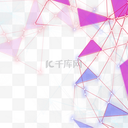 蓝紫色三角形光效科技边框