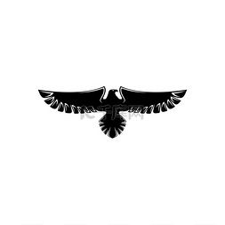飞鹰图标图片_长着宽大翅膀的飞鹰是纹章的象征