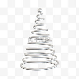 立体圣诞树图片_3DC4D立体螺纹圈圣诞树