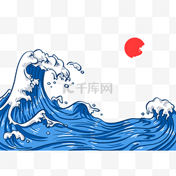 蓝色大海海浪