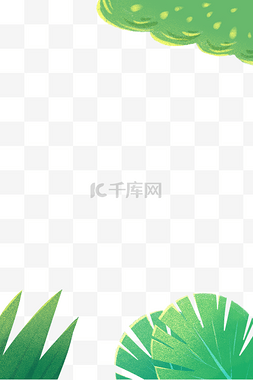 海报绿植图片_春季植物绿植海报边框