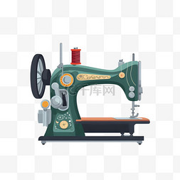 缝纫机2图片_卡通扁平风格缝纫机