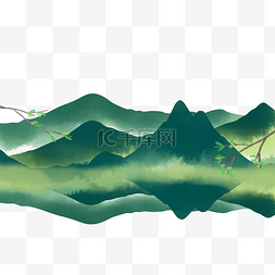 绿色深山山峰