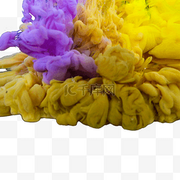 彩色水墨艺术图片_摄影图黄色紫色墨水七彩抽象