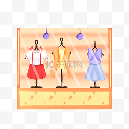女装店铺图片_衣服橱窗商铺店铺
