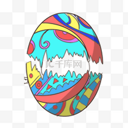 复活节彩色花纹抽象彩蛋
