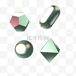 金属立体几何图形