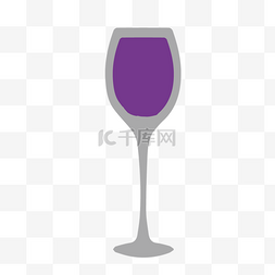狂欢节卡通紫色酒杯