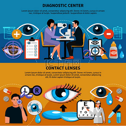 眼睛设计素材图片_眼科医生诊断中心与验光师检查病