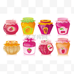 苹果自带icon图片_从果子酱和浆果果酱的罐子中调料