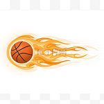 篮球球在火焰中