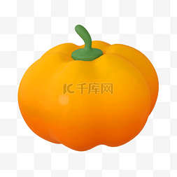 橙色立体3d蔬菜食材南瓜