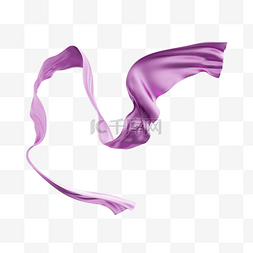 3DC4D立体紫色飘逸丝绸