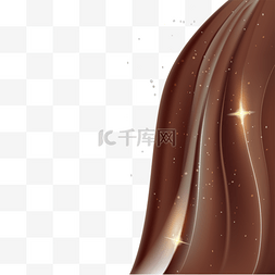 抽象液体图片_巧克力抽象波浪边框